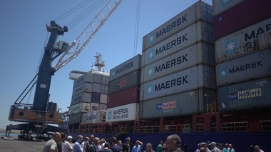 Algerian aid convoy by sea to Gaza