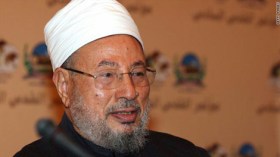 القرضاوي: لا يجوز للشرطة والمجندين فض الاعتصام وصد المظاهرات