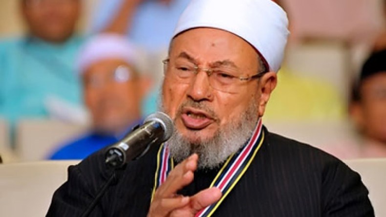 القرضاوي يفتح النار على السيسي والطيب والمفتي السابق علي جمعة
