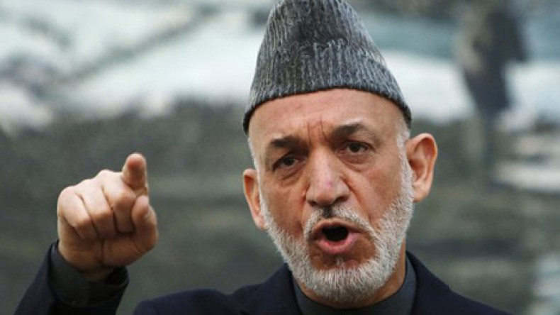 كرزاي يتهم أمريكا بقطع الإمدادات عن الجيش الأفغاني