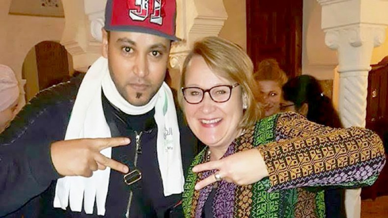 كريم الغانغ في ضيافة السفيرة الأمريكية بوشاح “القدس أمانتي”!