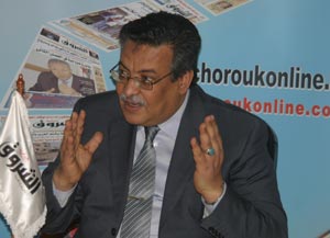 M.Abdelhadi Khaldi au forum d’Echorouk : le brouillon du FLN pour la révision de la constitution est confidentielle, elle n’est connue que de Belkhadem.