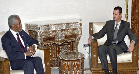 Damas salue la visite de l'émissaire de l'ONU/Ligue arabe Kofi Annan