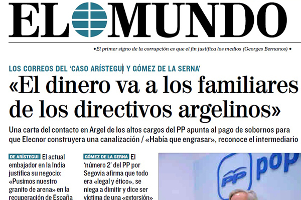 Algerian Waters Company (A.D.E) embroiled in a corruption scandal with Spaniards