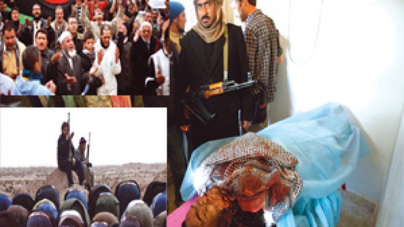 المجنون يقصف المصلين بالطيران الحربي