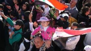 Délégation irakienne à la Ligue arabe, après la rencontre positive avec al-Assad