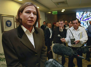 Livni opte pour la déportation des palestiniens !