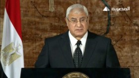 الرئيس المصري المؤقت يعلن تعديل “خارطة الطريق” والبدء بانتخابات رئاسية