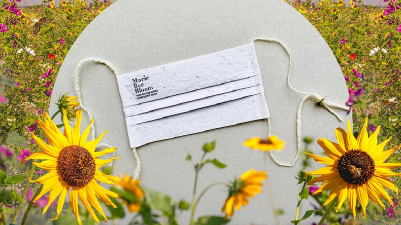Des masques 100% biodégradables qui se transforment en fleurs après usage