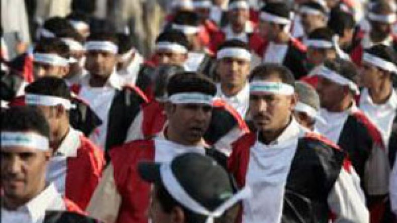 مظاهرة حاشده للتيار الصدري تندد بالاتفاقية الامنية مع واشنطن