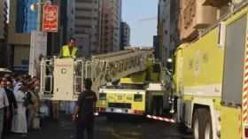 إجلاء 1082 حاجاً  إثر حريق بفندق في مكة المكرمة