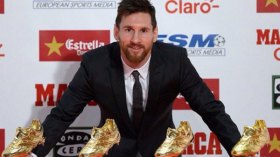 ميسي يتوّج بالحذاء الذهبي الأوروبي