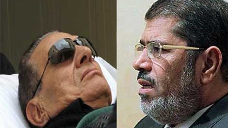 مبارك يدعو المصريين للالتفاف حول مرسي