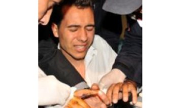 Algerian students arrive on wheelchairs after Egyptian attacks