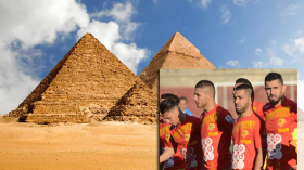 لاعبو النصرية  يغادرون مصر بجولة سياحية في الأهرامات