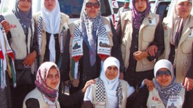 نساء القافلة: نحن عائلة واحدة تمثل العالم هدفنا غزة