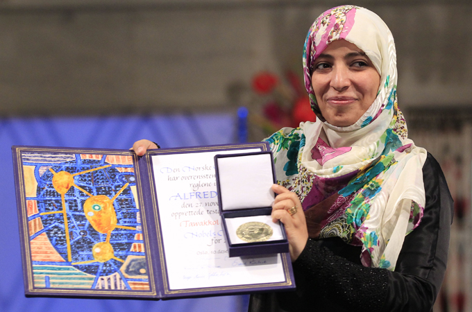 Three women receive Nobel Peace Prize