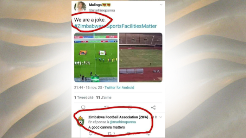 مُشجّع زيمبابوي لِاتحاد الكرة: ملعبنا أشبه بِنكتة!