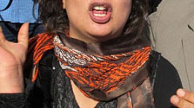 Iman Al-Obeïdi arrive au Qatar