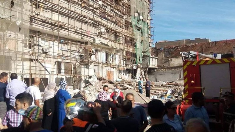 مصرع سيدة وزوجها في انهيار مبنى بوهران