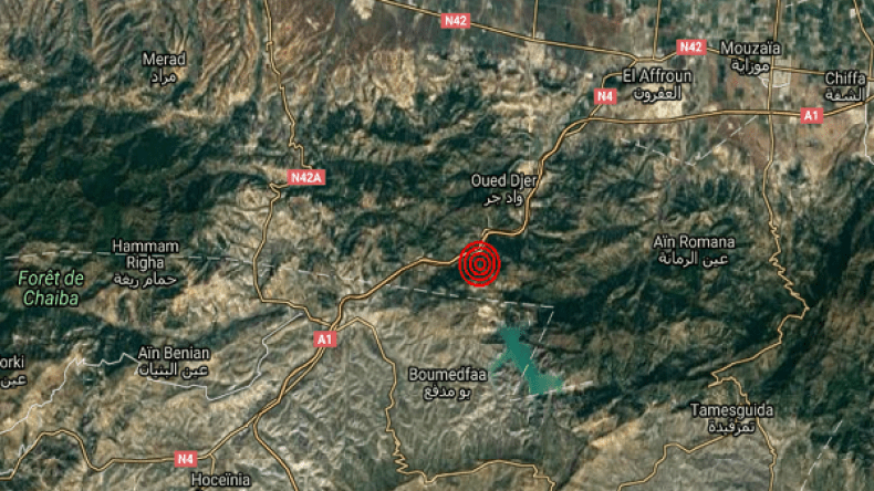 هزة أرضية بقوة 3.2 درجات تضرب البليدة