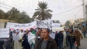 مسيرة رافضة للتقسيم الإداري المعدّل بمدينة ورقلة