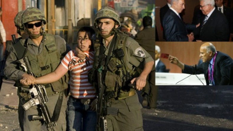 السلطة الفلسطينية تحضر جنازة الإرهابي “بيريز” وتُحارب الصهاينة كرويا!؟