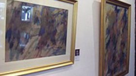 Algerian painter Mohamed Bouzid at the UNESCO