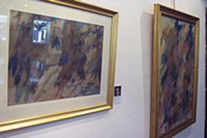 Algerian painter Mohamed Bouzid at the UNESCO