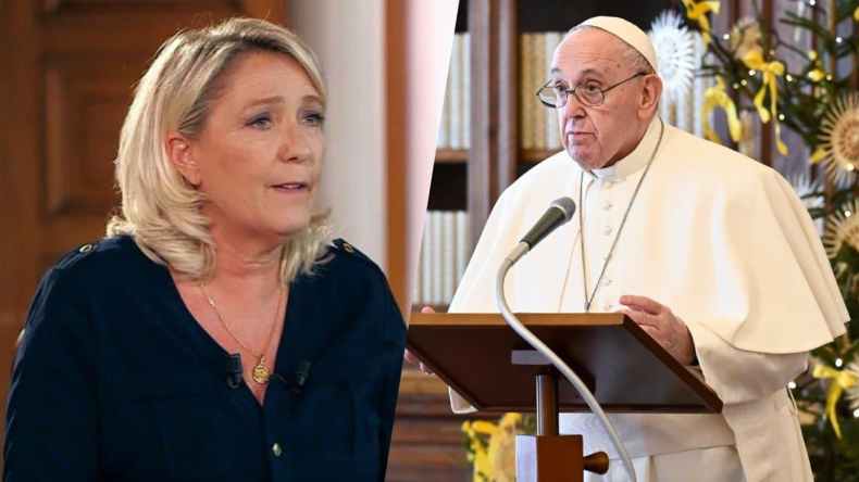«Inquiet» de la voir Présidente: Le torchon brûle entre Marine Le Pen et le pape François