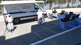 مخابر متنقلة للشرطة لتحديد مخلفات الكوارث والفيضانات