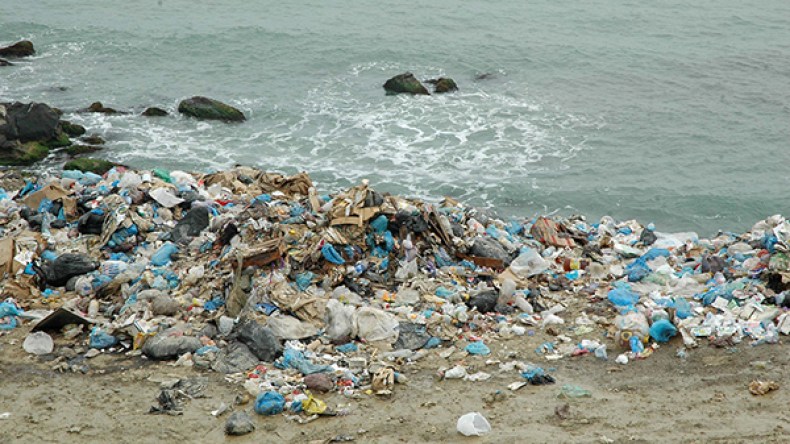 مصطافون يسبحون وسط القذارة!