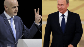 بوتين أول رئيس دولة يهنئ إنفانتينو