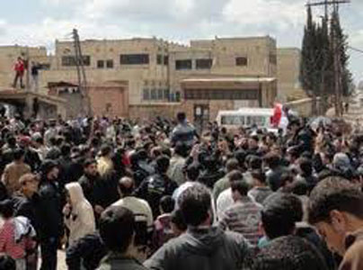 Des manifestants syriens réclament le renversement d'Al Assad