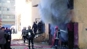 مجهولون يضرمون النار في محلات يقطنها أفارقة بأم البواقي