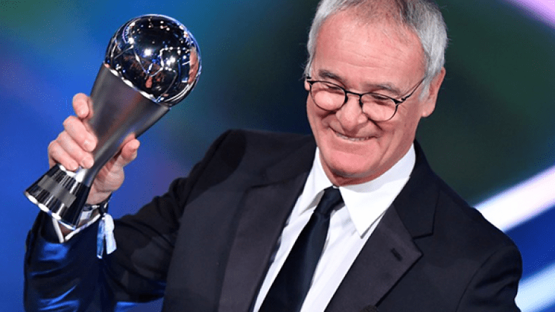 رانييري أفضل مدرب في العالم لعام 2016