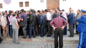 عمال وكالة تطوير المؤسسات الصغيرة والمتوسطة يحتجون