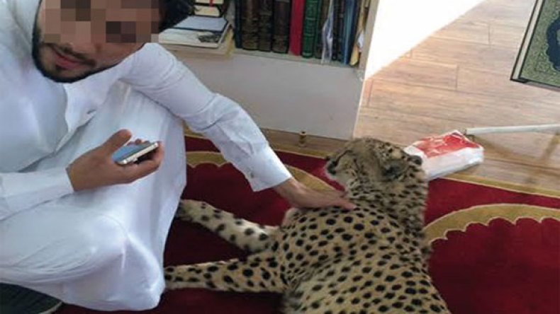 فهد يتجول داخل مسجد بالسعودية