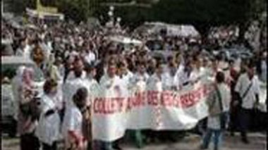 Sit-in des médecins résidents