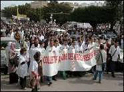 Sit-in des médecins résidents