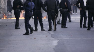 Algerian master degree holders in Egypt protest at the higher education ministry in Algiers