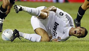 Real Madrid insure Cristiano Ronaldo's legs for Â£90million after winger suffers knee injury scare