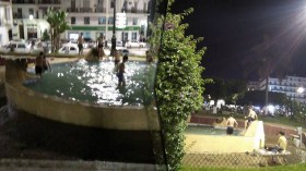 نافورة البريد المركزي تتحوّل إلى مسبح