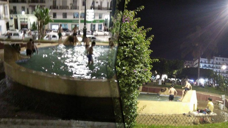 نافورة البريد المركزي تتحوّل إلى مسبح