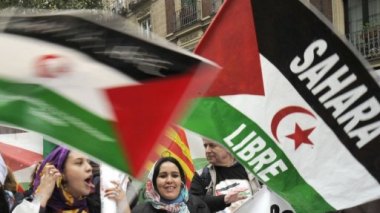Manifestation d'étudiants sahraouis à Rabat