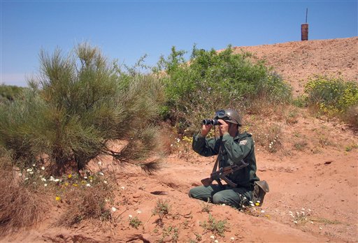 Algerian armed troops launch a combing operation in the desert