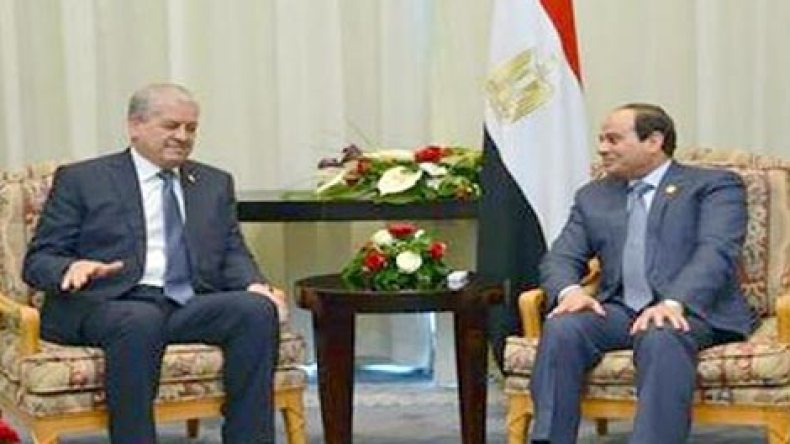 السيسي ومحلب يستقبلان عبد المالك سلال