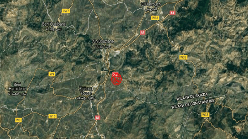 هزة أرضية بقوة 3.4 درجات بسكيكدة