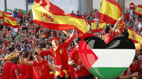 جماهير “لاروخا” ترفض الاحتلال وتهتف لفلسطين