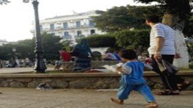 Square Port-Saïd (Alger), lieu de refuge des Syriens ayant fui les violences dans leur pays
